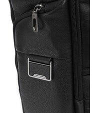 PIQUADRO CRONUS Leather backpack, 14" laptop holder Black - Laptop backpacks - 3