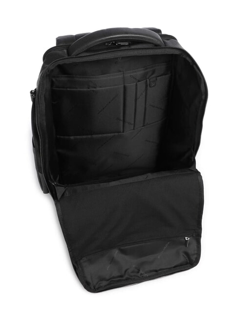 CRONUS Leather backpack, 14" laptop holder Black - Laptop backpacks