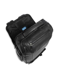 PIQUADRO CRONUS Leather backpack, 14" laptop holder Black - Laptop backpacks - 5