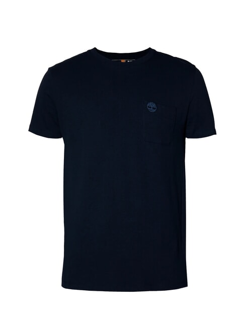 DUNSTAN RIVER Cotton T-shirt with pocket dark sapphire/dark denim - T-shirt