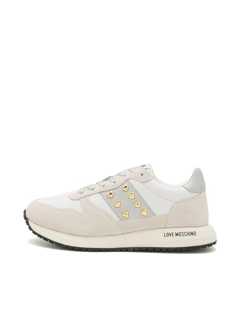 DUNE 30 Sneakers with heart studs white/silver10 - Women&rsquo;s shoes