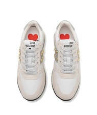 LOVE MOSCHINO DUNE 30 Sneakers with heart studs white/silver10 - Women’s shoes - 3