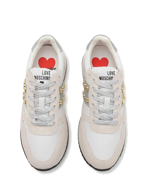 DUNE 30 Sneakers with heart studs white/silver10 - Women&rsquo;s shoes