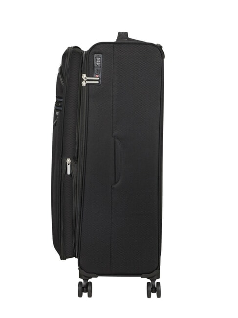 AEROSPIN Large, expandable trolley BLACK - Semi-rigid Trolley Cases