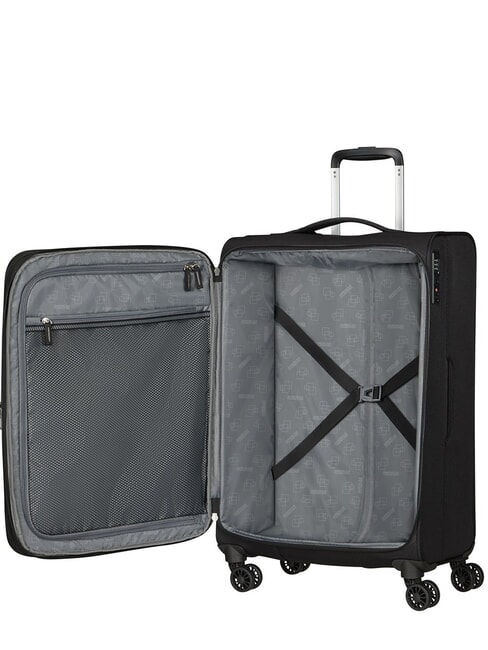 AEROSPIN  Medium Trolley, Expandable BLACK - Semi-rigid Trolley Cases