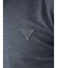 GUESS SMALL TRIANGLE T-shirt blue yarn dyed - T-shirt - 3