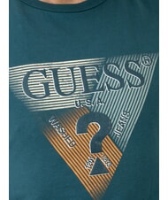 GUESS SS CN TRIANGLE Short-sleeved T-shirt true teal - T-shirt - 3