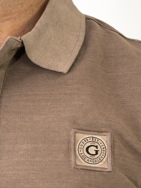 WASHED  Short-sleeved polo shirt walnut shell - Polo shirt