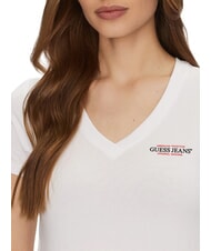 GUESS JEANS SS VN SLIM Cotton T-Shirt purwhite - T-shirt - 3