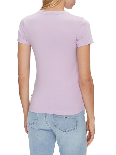 SLIM LOGO Slim-fit stretch t-shirt lilac flower - T-shirt