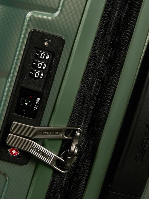 ATTRIX Expandable slim cabin trolley basil green - Hand luggage