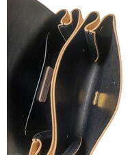 COCCINELLE ARLETTIS PRINT Hammered leather handbag toasted - Women’s Bags - 5