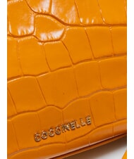 COCCINELLE MERVEILLE CROCO SHINY Shoulder bag and shoulder strap paprika - Women’s Bags - 4