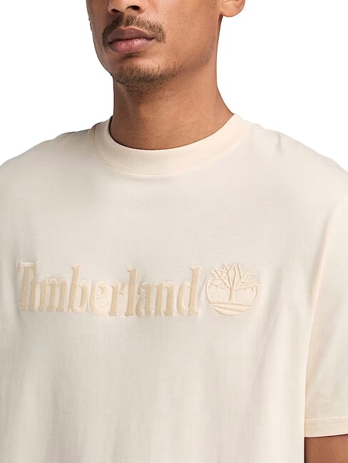 EMBROIDERY TONAL Cotton T-shirt white smoke - T-shirt