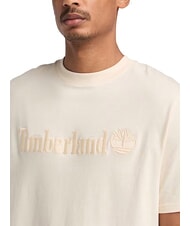 TIMBERLAND EMBROIDERY TONAL Cotton T-shirt white smoke - T-shirt - 3