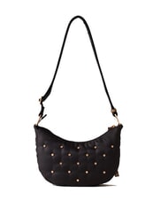 BORBONESE COLETTE Mini shoulder bag black / natural op - Women’s Bags - 3