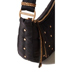 BORBONESE COLETTE Mini shoulder bag black / natural op - Women’s Bags - 4