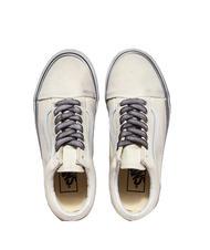 VANS UA OLD SKOOL  Leather sneakers stressed white/white - Unisex shoes - 4