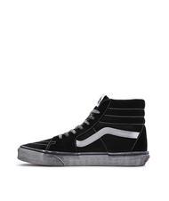 VANS UA SK8-HI Leather sneakers stressed black/white - Unisex shoes - 3