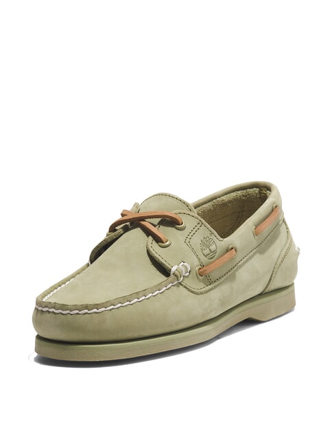 CLASSIC BOAT Suede boat shoes light green - Women’s shoes