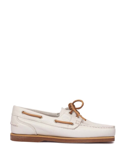 CLASSIC BOAT  Leather boat shoes white full grain - Women’s shoes