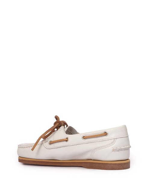 CLASSIC BOAT  Leather boat shoes white full grain - Women’s shoes