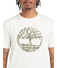 TIMBERLAND KENNEBEC RIVER TREE LOGO Cotton T-shirt vintage white - T-shirt - 3