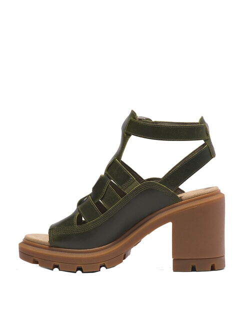 ALLINGTON HEIGHTS High leather sandals dark green - Women’s shoes
