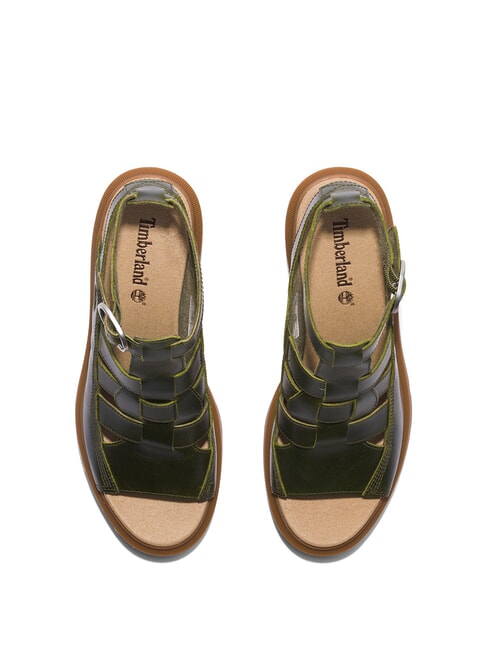 ALLINGTON HEIGHTS High leather sandals dark green - Women’s shoes