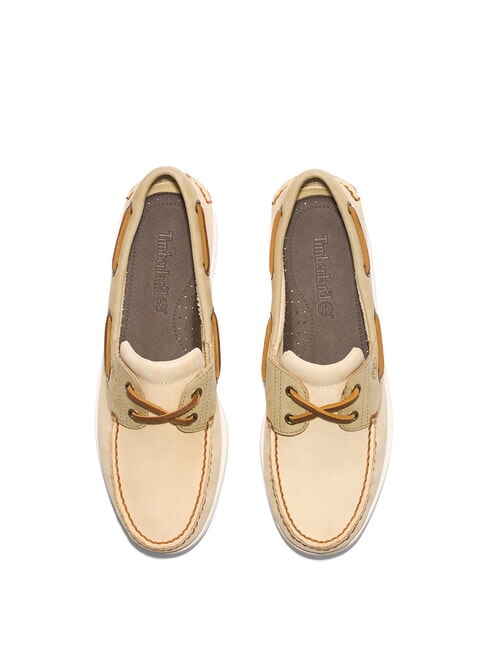 CLASSIC BOAT  Boat shoes with stitching light yellow nubuck - Men’s shoes