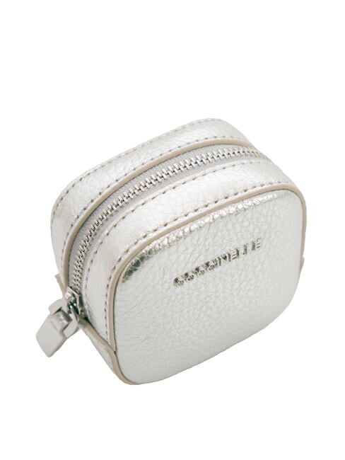 CUBE  Leather key case/coin purse SILVER - Key holders