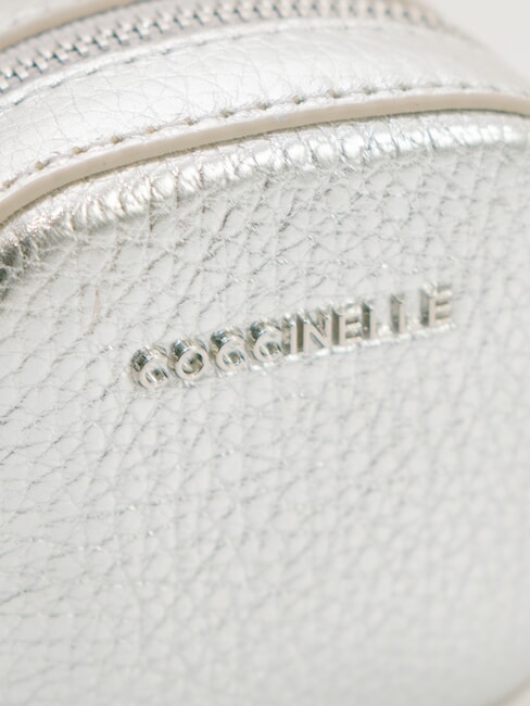 CUBE  Leather key case/coin purse SILVER - Key holders