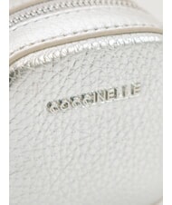 COCCINELLE CUBE  Leather key case/coin purse SILVER - Key holders - 3