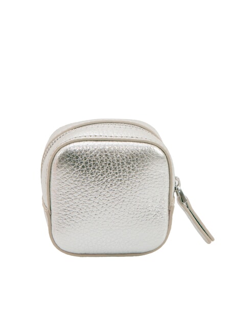 CUBE  Leather key case/coin purse SILVER - Key holders
