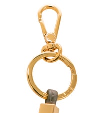 COCCINELLE ESSENTIAL Leather and metal keychain coffee - Key holders - 2