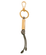 COCCINELLE ESSENTIAL Leather and metal keychain coffee - Key holders - 3