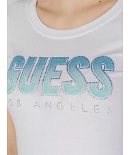 GUESS CN SS GLITTER  Cotton T-Shirt purwhite - T-shirt - 3