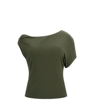 GUESS SS DOLMAN OFF MIRAYA  One-shoulder T-shirt green plant - T-shirt - 4