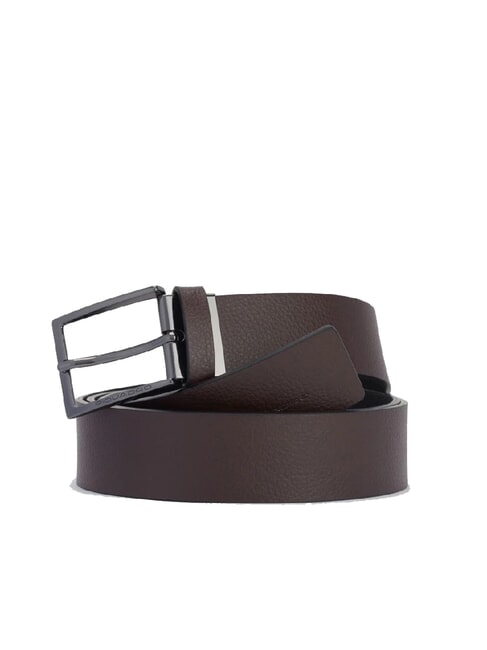 MODUS RESTYLING Reversible leather belt black brown - Belts