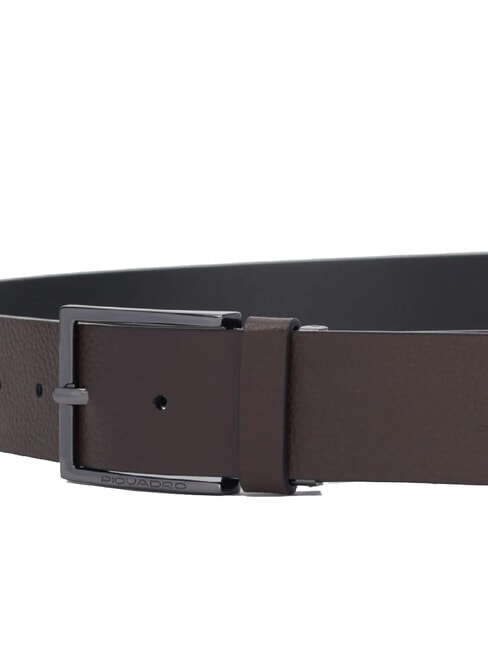 MODUS RESTYLING Reversible leather belt black brown - Belts