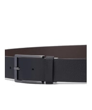 PIQUADRO MODUS RESTYLING Reversible leather belt black brown - Belts - 4