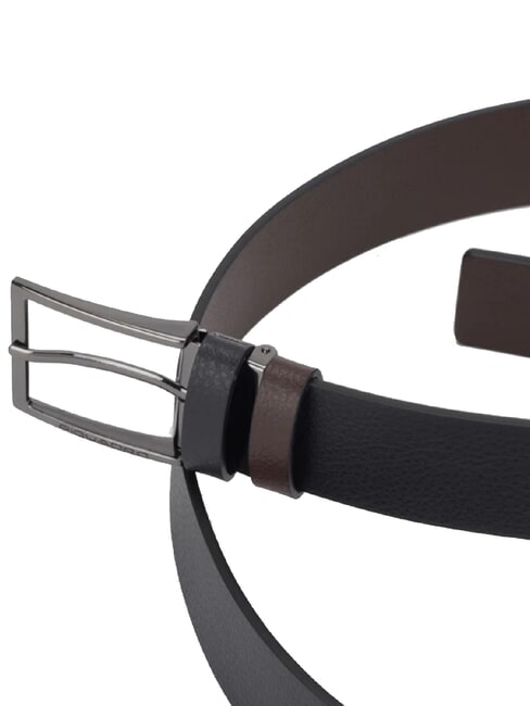 MODUS RESTYLING Reversible leather belt black brown - Belts