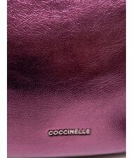 COCCINELLE PRISCILLA PEPIT Small pearl leather bag pulp pink - Women’s Bags - 4