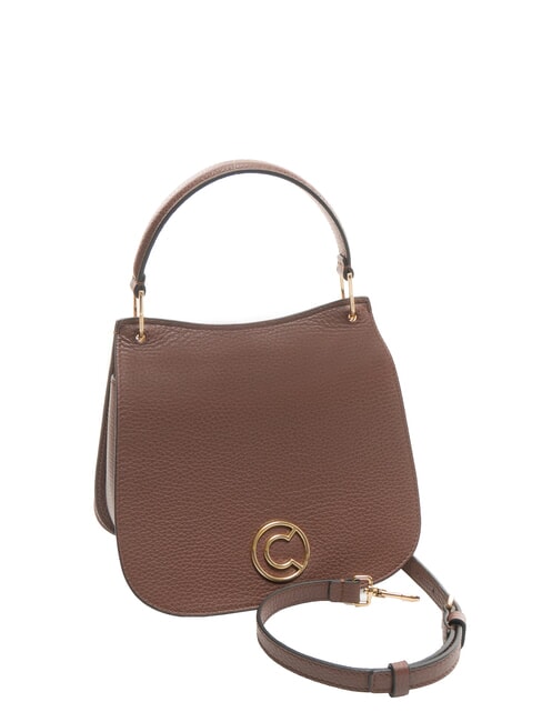 LEILANI Leather handbag with shoulder strap carob - Women’s Bags