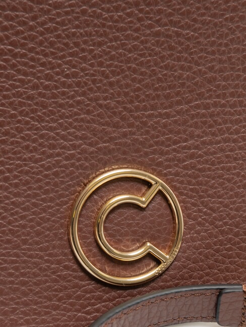 LEILANI Leather handbag with shoulder strap carob - Women’s Bags