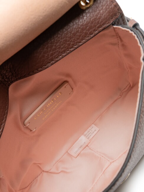 LEILANI Leather handbag with shoulder strap carob - Women’s Bags