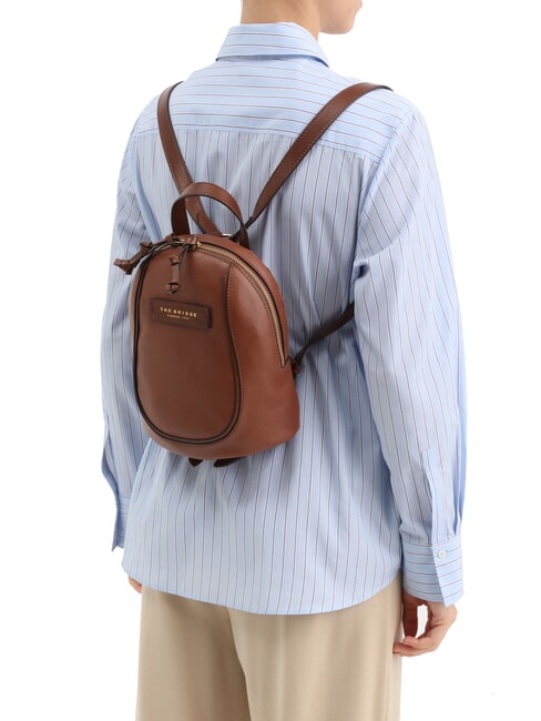 DOMITILLA Leather backpack BROWN - Women’s Bags