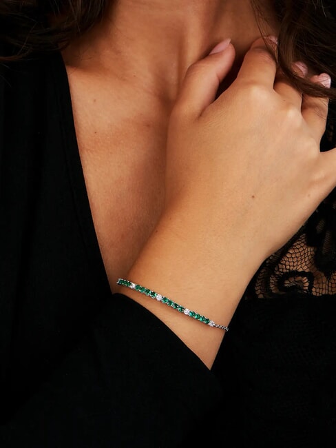 TESORI  925 silver bracelet green - Bracelets