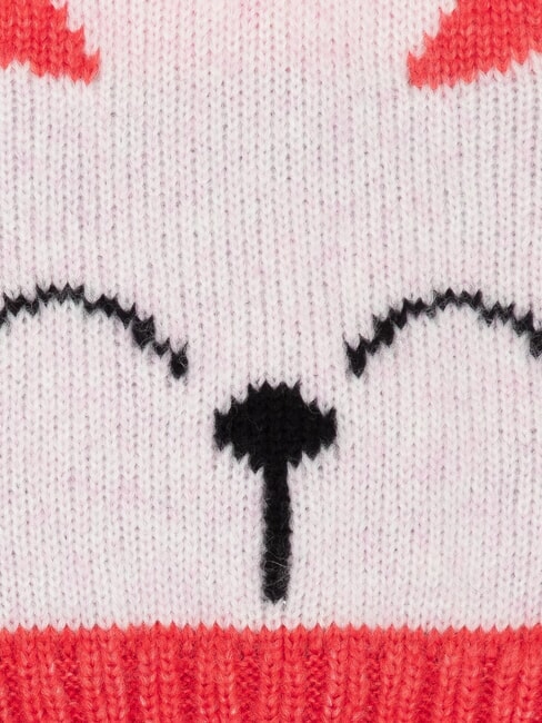 CHARMY KIDS Hat with little animal pale pink-raspberry - Baby Hat