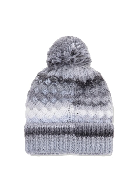 DEGRADE Hat with pom pom cloud/anthracite apple - Hats